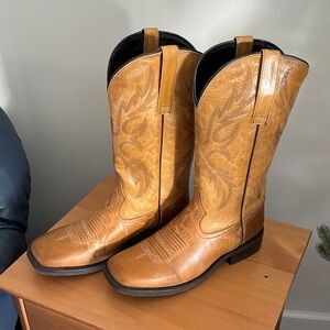 Tan Leather Cowboy Boots
